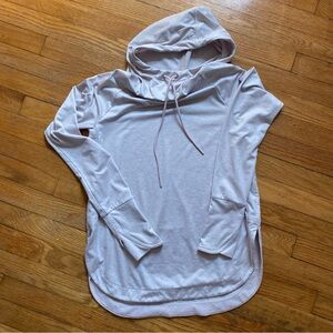 Athleta Uptempo Hoodie Sweatshirt- XS - light pink/oatmeal